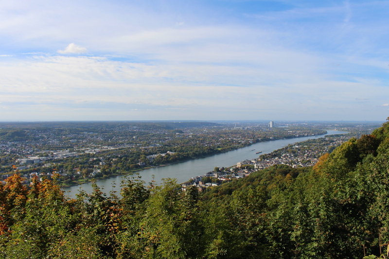 middle ages, day, königswinter germany, mood, forest, water, high angle view, flow, scenics - nature, autumn, river, sky, 2K, bonn, cloud - sky, waters
