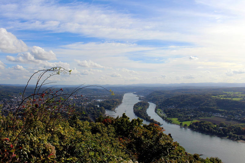 clouds, places of interest, autumn, viewpoint, siebengebirge, bank, travel destinations, sun, scenics - nature, tranquil scene, bonn, forest, plant, landscape
