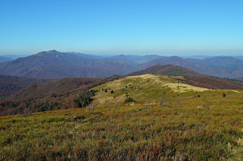 sky, tranquility, travel, scenery, outdoors, bieszczady, nature, idyllic, beautiful, holiday, blue, top, meadows, non-urban scene, panorama, tourism, forest