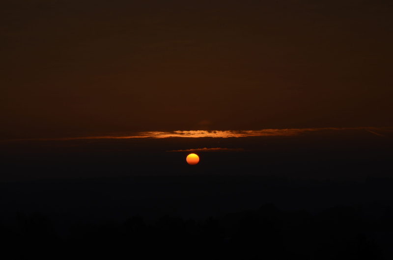 evening sky, Greiz, solar system, moon, astrology, planetary moon, full moon, 4K, cloud - Sky, sky, space, setting sun, nature, Sunset, orange Color, tranquility