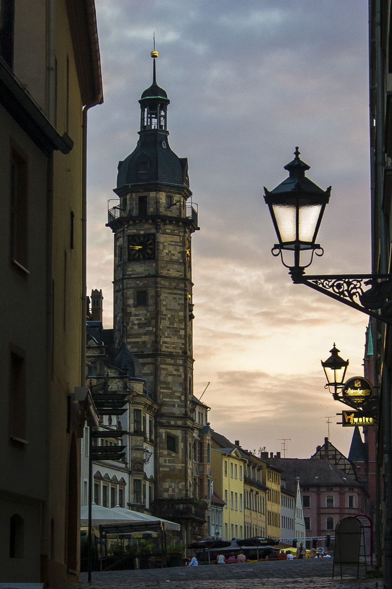 thuringia germany, motor vehicle, outdoors, town hall, city, street, building, 1080P, mode of transportation, tower, sunset, built structure, altenburg