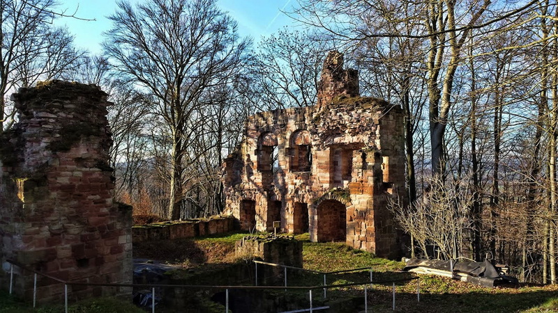 ancient, outdoors, old, tiefenort, thuringia germany, religion, low angle view, day, no people, castle, 1080P, sky, place of worship, Krayenberg, nature