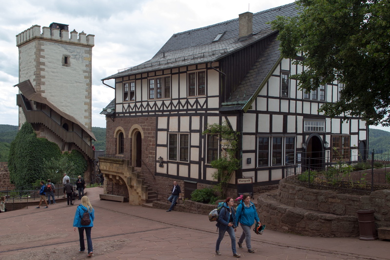 group of people, women, leisure activity, architecture, nature, street, wartburg castle, building, walking, castle, lifestyles, adult, built structure