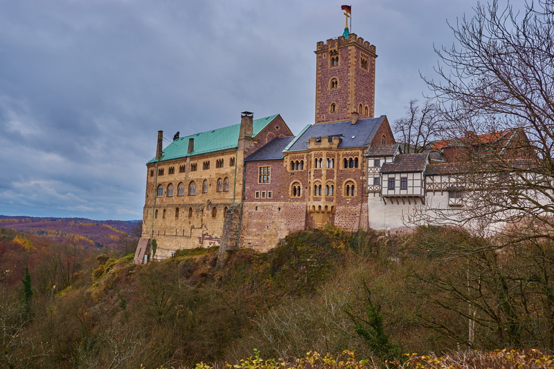 no people, wartburg castle, spire, history, cloud - sky, nature, built structure, plant, architecture, day, spirituality, tree, middle ages, sky, travel destinations