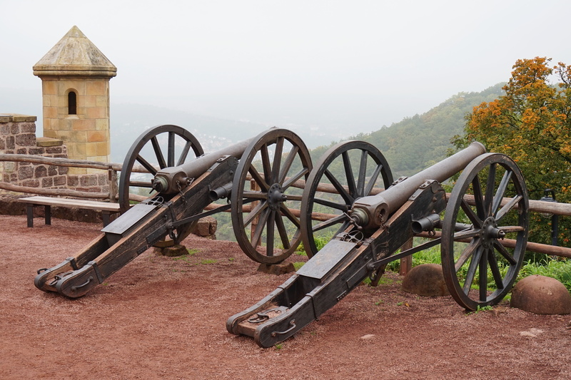 tourism, cannon, water, tree, built structure, eisenach, the past, architecture, no people, tranquil scene, sights, beauty in nature, nature, germany, fortress