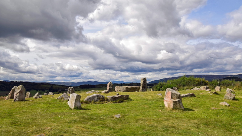 the past, dee-tal, Tal, animal themes, grass, outdoors, cloud - sky, no people, field, scenics - nature, Scotland, land, solid, mystical, stone material