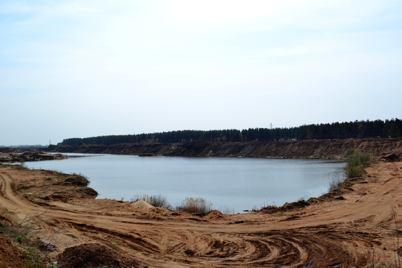 no people, sky, beach, tranquility, plant, land, quarry, non-urban scene, environment, grass, lake, scenics - nature, day, outdoors, landscape, tree, tranquil scene