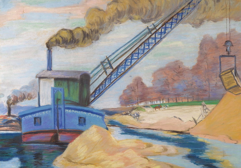 industrial landscape, Armand Guillaumin, Sand Quarry, Arman Hyomin, picture, 1080P