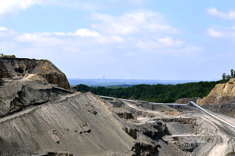 outdoors, cloud - sky, geology, mining, idyllic, Coal Mine, landscape, 4K, non-urban scene, industry, stone, of course, piesberg, green, rock - object