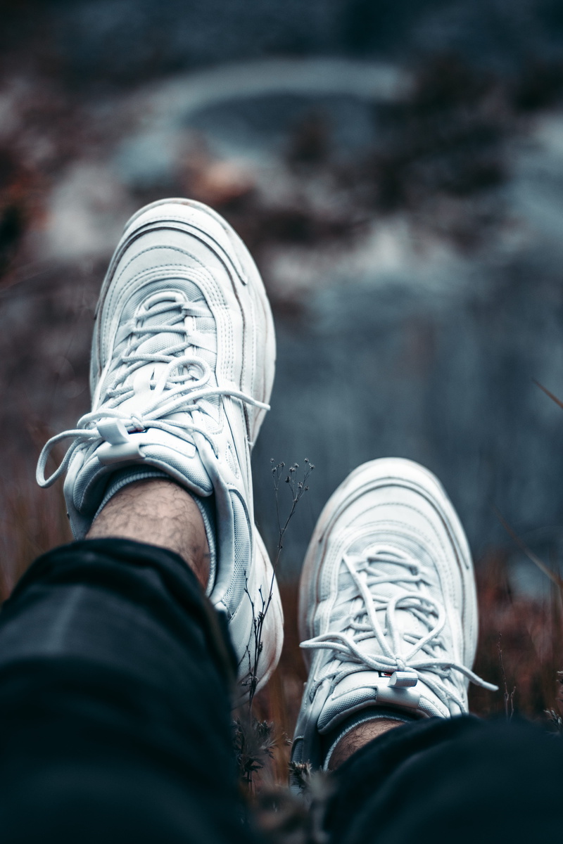 land, day, human body part, jeans, focus on foreground, shoe, nature, apparel, one person, canvas shoe, sneaker, tire, personal perspective, 5K, forrest