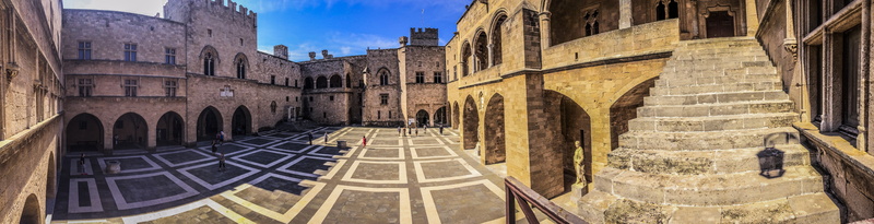 rhodes, history, stronghold, street, great, panoramic, old, summer, building exterior, city, greece, architecture, outdoors, arch, sun, 8K, greece sun