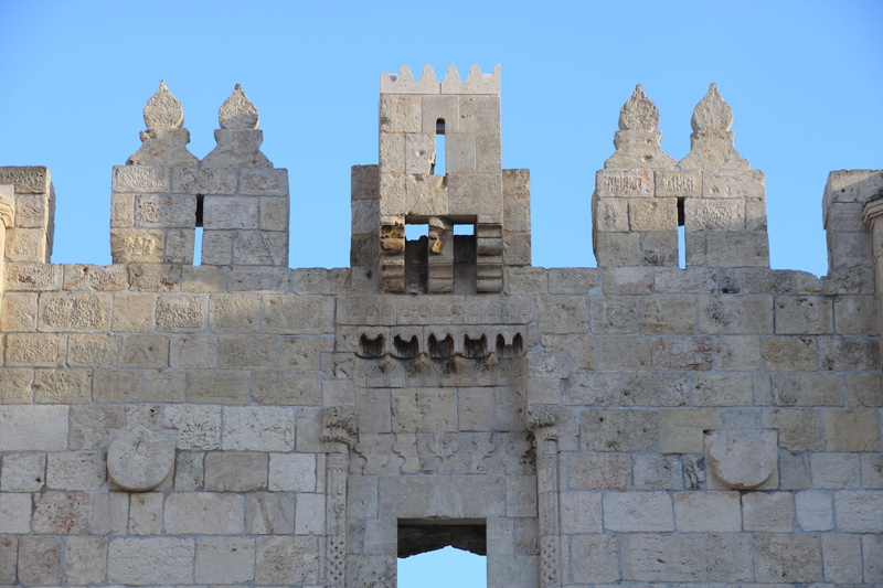 the past, architecture, tourism, gate, protection, building, place of worship, building exterior, stone, low angle view, damascus gate, religion, nature