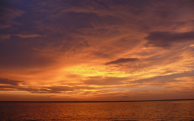 3d and abstract, nature, clouds, shore, 2K, s, day, sailboat, end, dusk