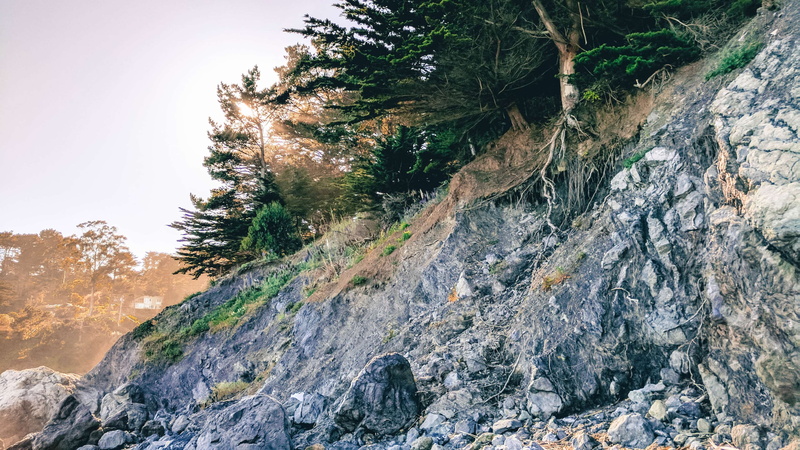 rock formation, 4K, non-urban scene, land, mountain, rock, rock - object, solid, beauty in nature, low angle view, cliff wall, sunset, growth, no people