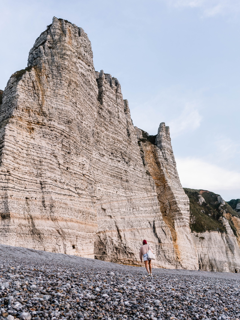 standing, historic, rock formation, sky, person, scenics - nature, leisure activity, 5K, adult, stone, sight, formation, cliffside, landscape, mountain