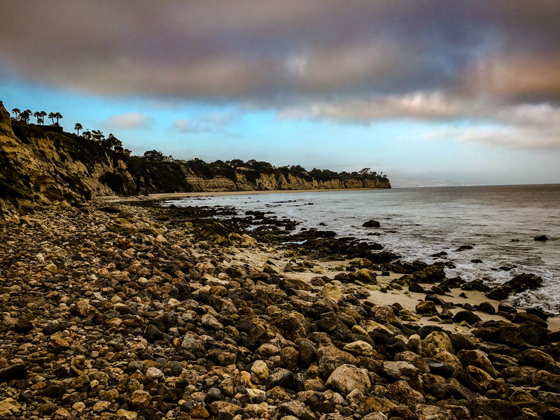 water, tranquility, sky, rocky coastline, day, tranquil scene, malibu, pebble, outdoors, sea, land, solid, united states, cliffside dr and birdview ave