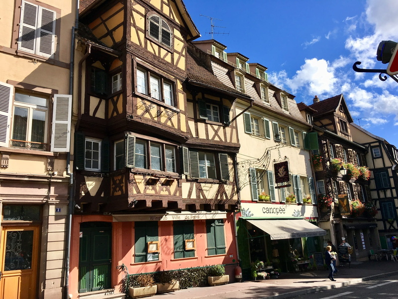 alsace, residential district, row house, france, street, apartment, city, day, low angle view, colmar, house, built structure, building, 1080P, nature