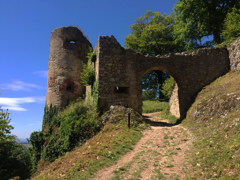 imposing, fortress, 2K, building exterior, stone wall, castle, fort, middle ages, alsace, ruined, old ruin, ferrette, old, the past, plant, no people