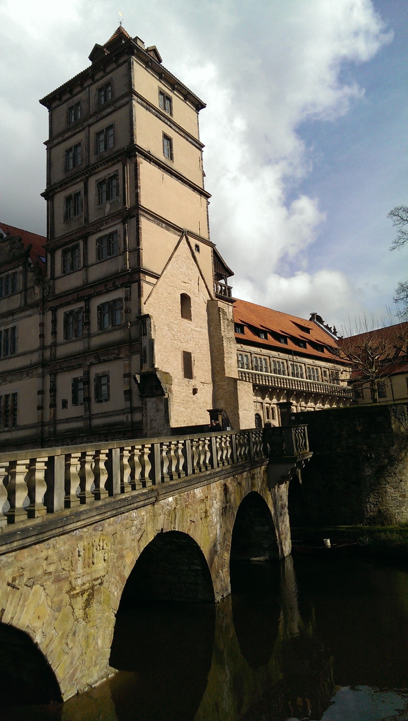 fortress, lip, sky, building exterior, nature, bridge, built structure, tower, the past, connection, brake, wall, middle ages, old, arch bridge, germany
