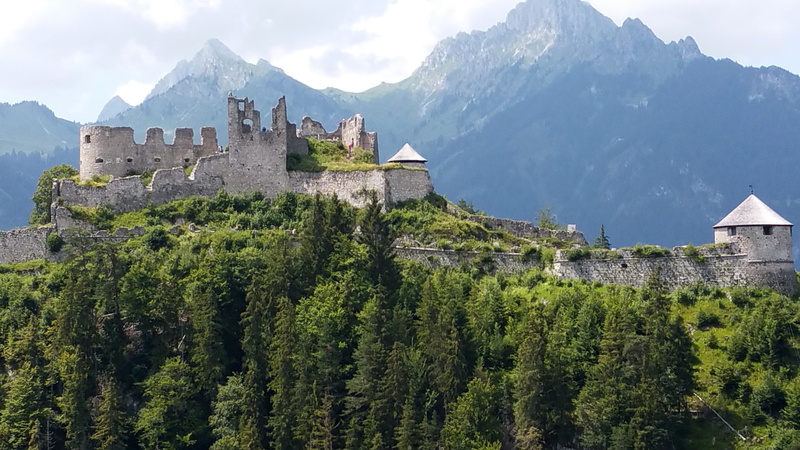 reutte, scenics - nature, nature exhibition, austria, building exterior, mountain, castle world, customs station, mountain range, no people, castle, beauty in nature
