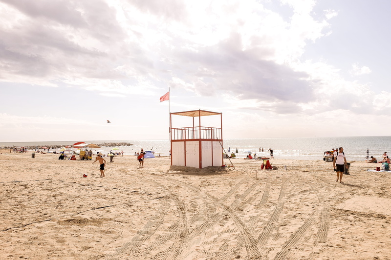 group of people, nature, lookout, large group of people, summer, sand, outdoors, lifeguard post, sky, vacation, silence, men, outlook, horizon over water