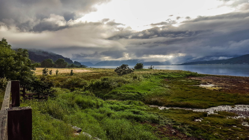 abendstimmung, highlands and islands, landscape, no people, river, water, plant, clouds, sky, tranquil scene, nature, 5K, overcast, green color, mountain
