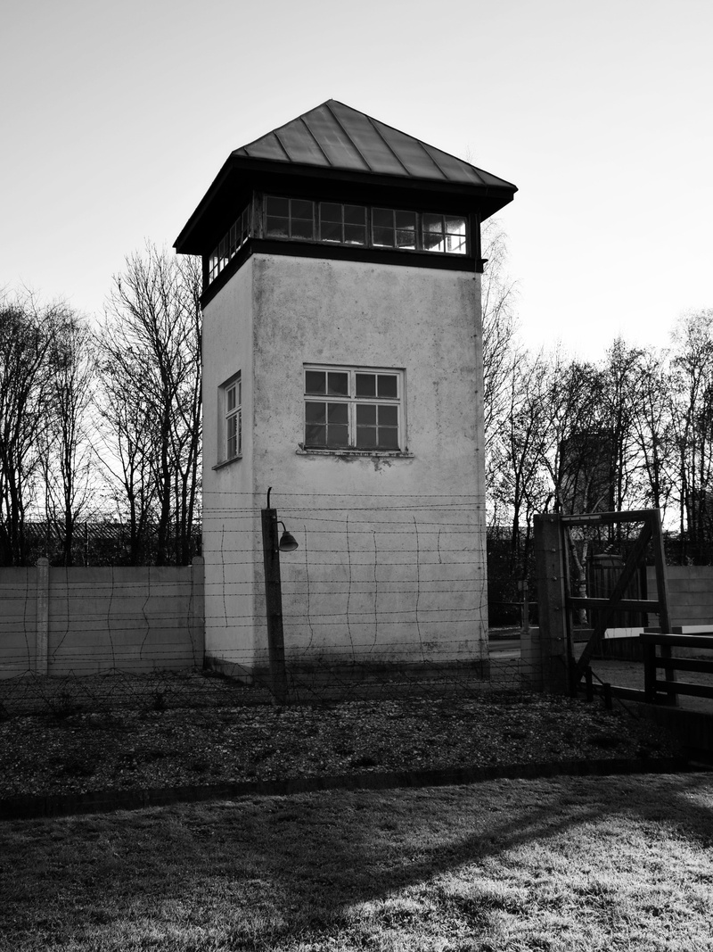 crime, sky, house, 4K, window, field, kz, monument, fence, germany, tracking, building exterior, building, no people, watchtower, architecture, land, memorial