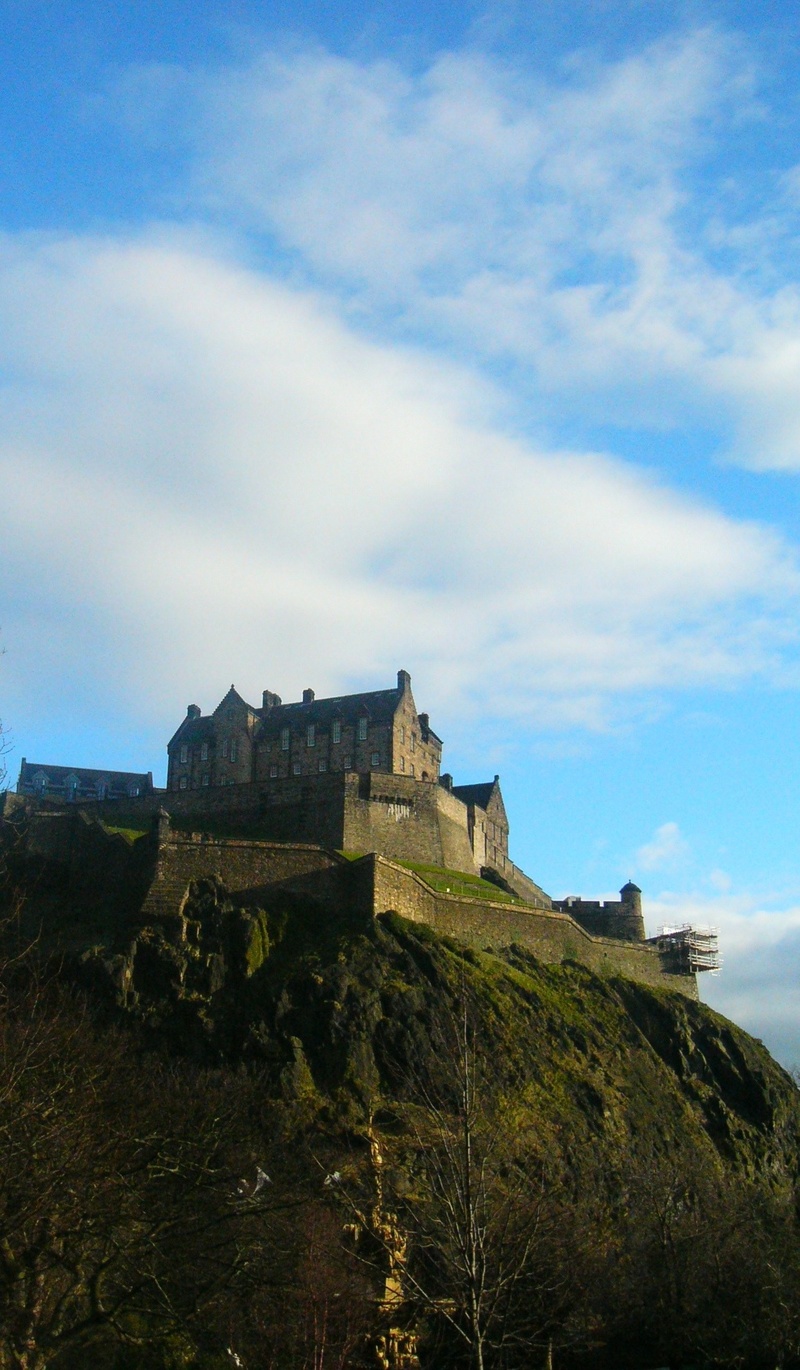 stone building, building exterior, landmark, sky, the past, edinburgh castle barracks, no people, building, built structure, architecture, nature, scottish castle