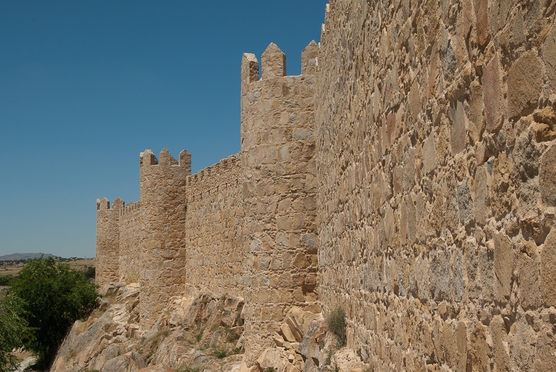 stone wall, wall, old, archaeology, building exterior, ramparts, fortification, avila, 2K, history, fort, sky, clear sky, ruined, old ruin, built structure