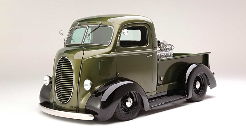 1939 ford cab over engine, cut out, desktop, studio shot, windows, metal, car, land vehicle, the past, transportation, no people, white background