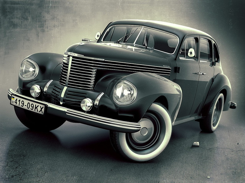 transportation, metal, motor vehicle, 720P, day, street, headlight, land vehicle, 1939 opel kapitan sedan, vignette, retro styled, no people, auto post production filter