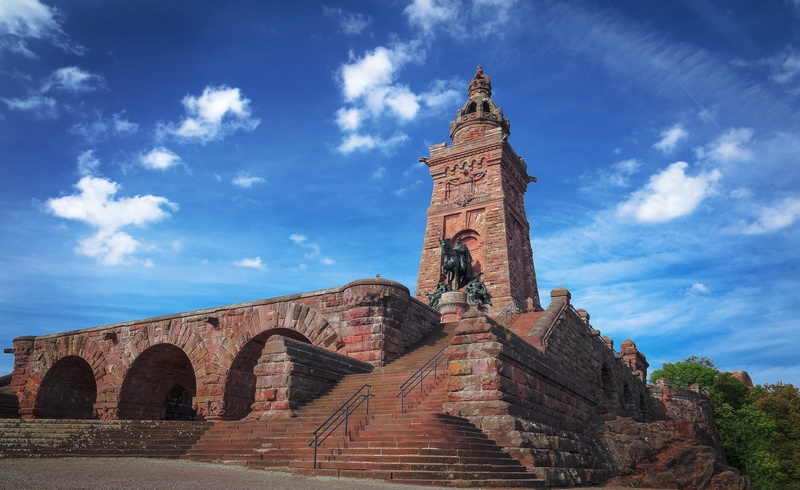building, barbarossa monument, built structure, travel, cloud - sky, german memorial, barbarossa memorial, sky, nature, belief, day, travel destinations