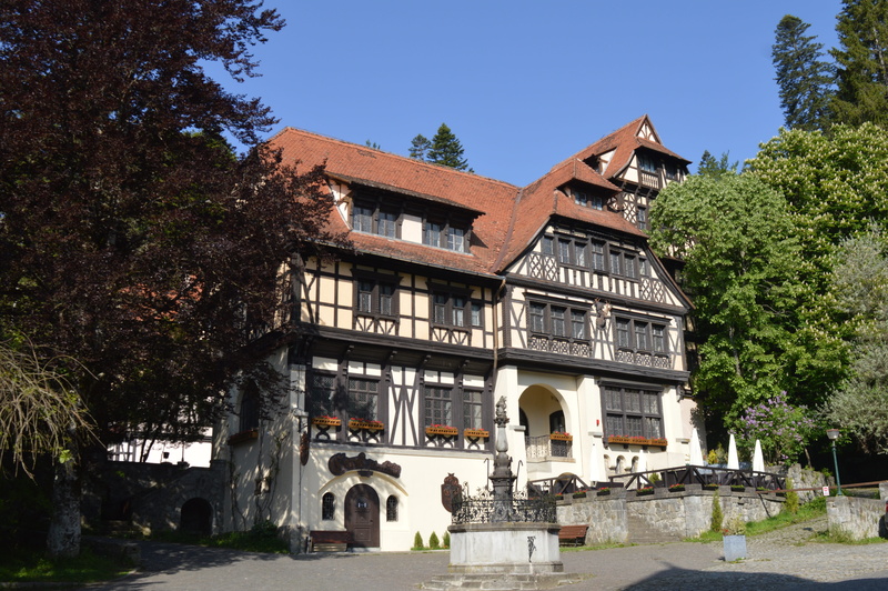 building, building exterior, city, no people, Romania, travel destinations, sunlight, Sinaia, the past, Style, architecture, tree, Castle, residential district