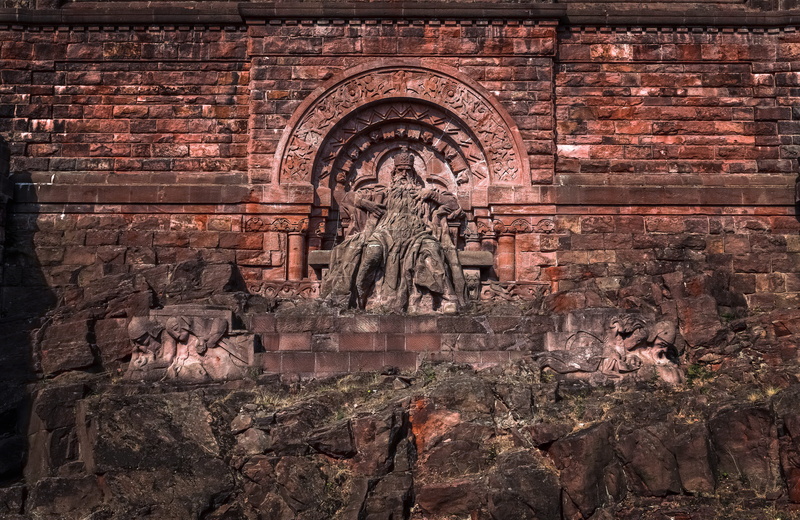 the past, barbarossa memorial, 5K, brick, history, religion, representation, carving, no people, german memorial, ancient, monument, human representation