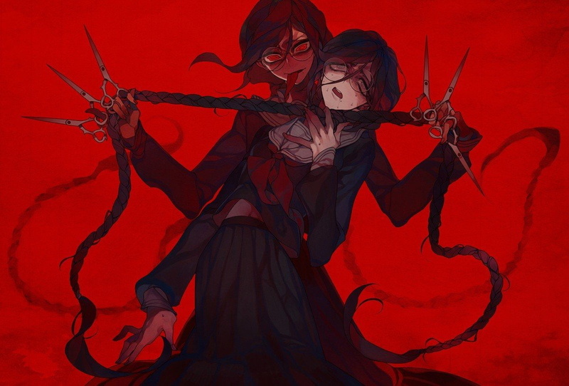 Anime Girls, Touko Fukawa, Genocider Shō, Danganronpa, 480P, anime