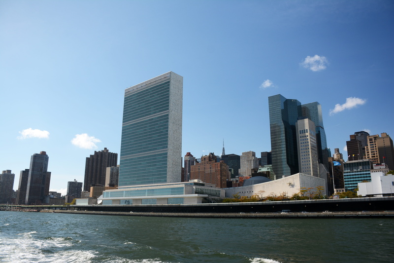 blue, united nations, water, office, rise, downtown district, financial district, 5K, no people, building exterior, outdoors, office building exterior