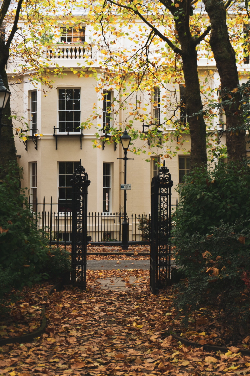 garden, window, kensington, plant, building exterior, entrance, arbour, tree, day, railing, city, home decor, building, outdoors, england, no people, residential district