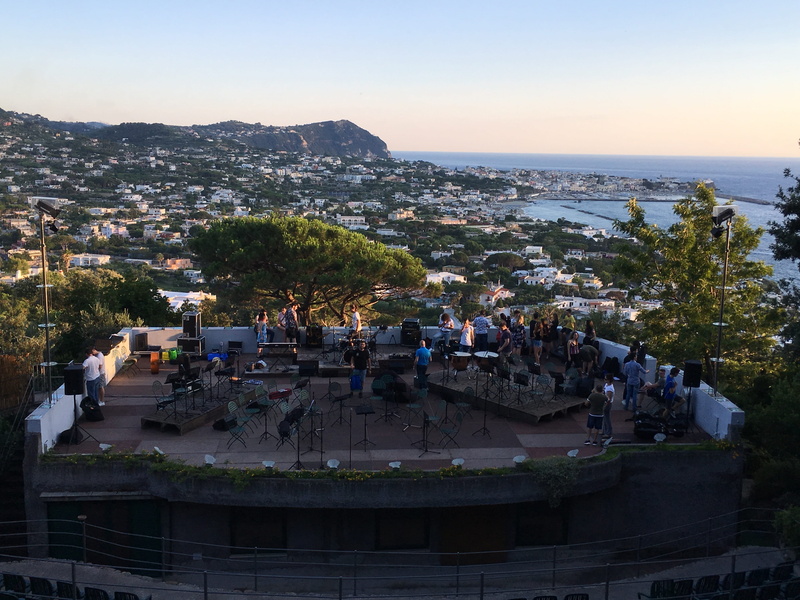 crowd, water, outdoors, high angle view, tree, ischia, sea, townscape, lamortella, building, festival, nature, architecture, crowded, day, built structure