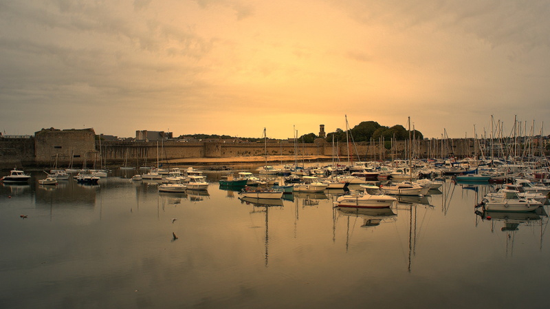 fishing boat, marina, city, harbor, port, no people, mode of transportation, sea, dock, yacht, brittany, building exterior, transportation, building, boats