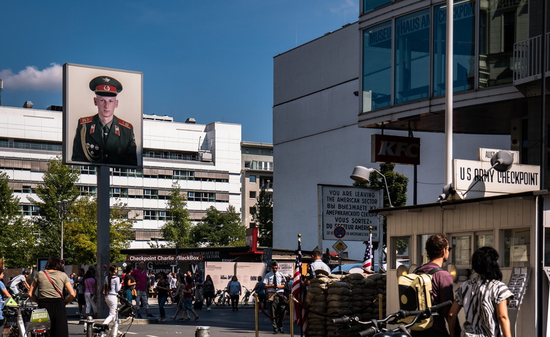 transport, border, city life, ussr, friedrichstraße, history, building exterior, float, germany, sightseeing, adult, crowd, women, nature, charlie, usa