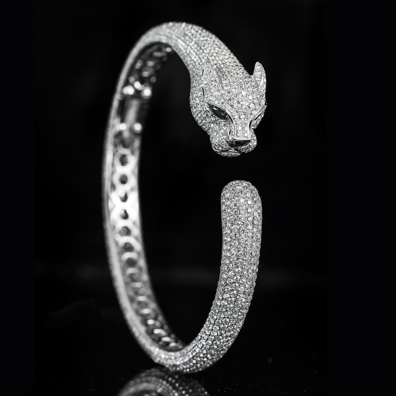 cuff, communication, reptile, vertebrate, craft, black background, no people, colored, animal body part, focus on foreground, 4K, cartier, studio shot