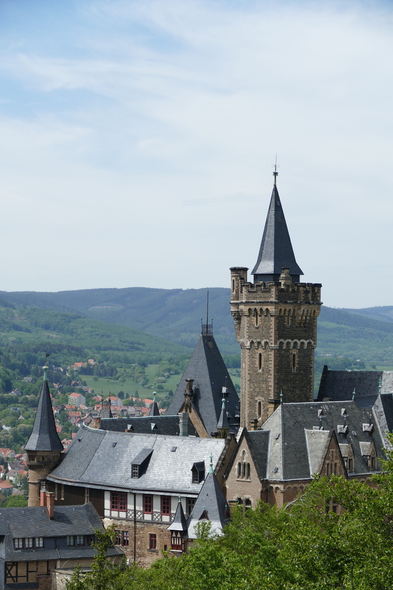part of the building, 5K, dome, architecture, sky, Wernigerode, building, spire, plant, built structure, day, outdoors, place of worship, cloud - sky