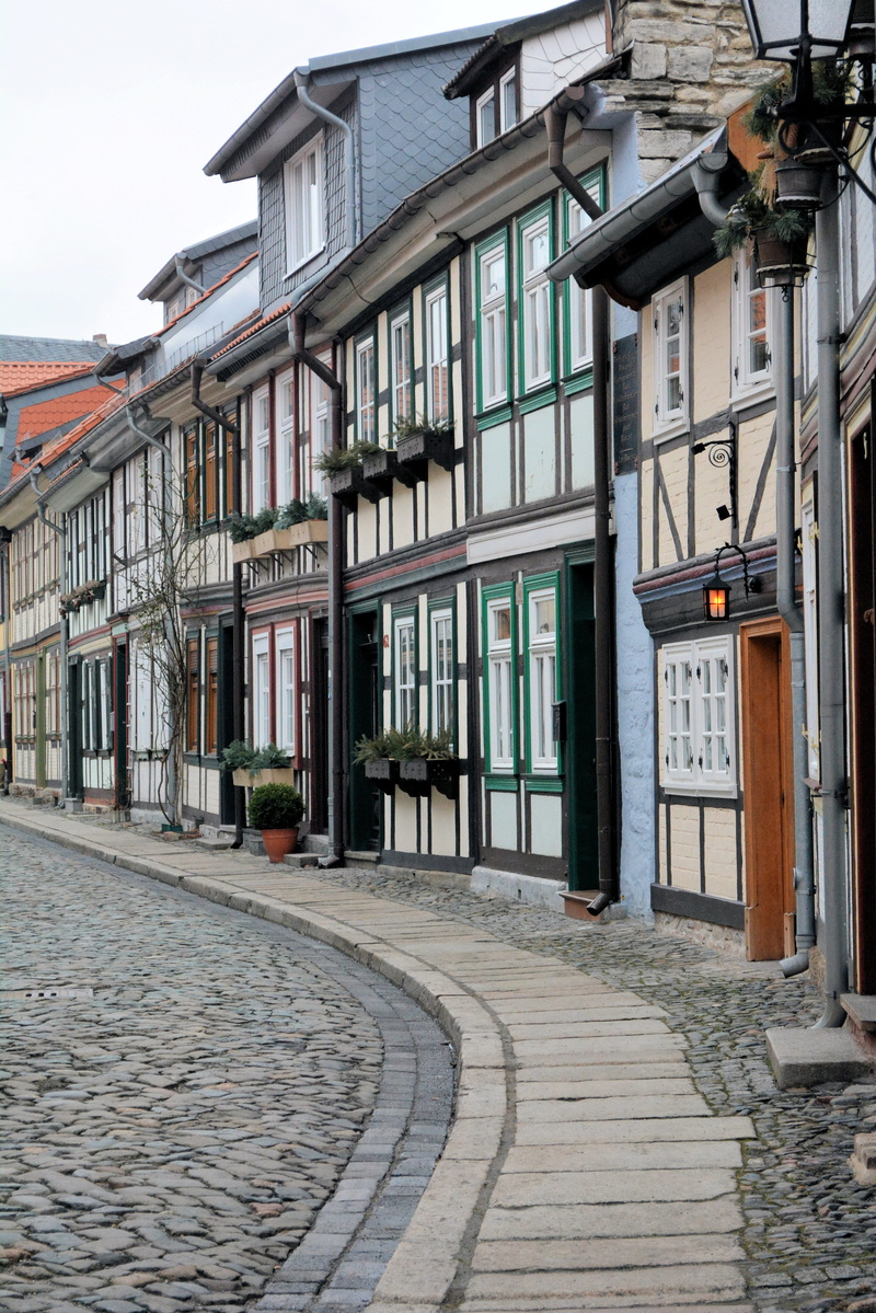 architecture, building, residential district, 4K, wernigerode, footpath, house, sky, day, street, paving stone, nature, row house, window, building exterior