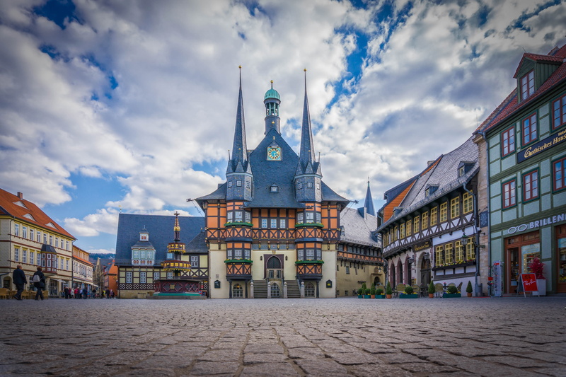clouds, Wernigerode, Germany, area, the sky, 4K, building