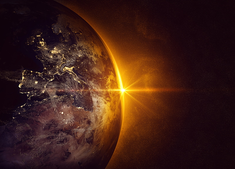 sky, burning, night, futuristic, digitally Generated Image, 5K, star Shape, dark, light - Natural Phenomenon, glowing, astronomy, planet earth, no people
