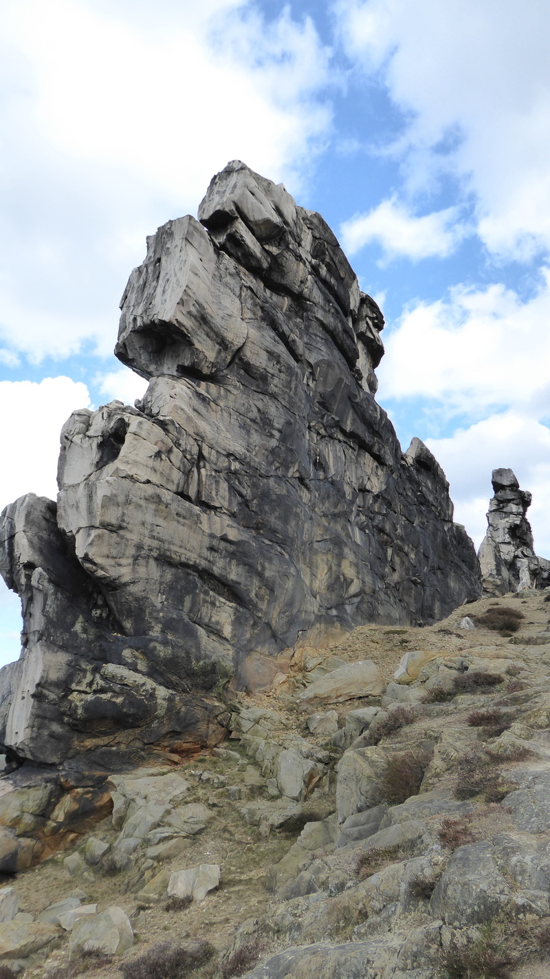 rock formation, low angle view, scenics - nature, nature, landscape, hike, geology, stone, mountain peak, eroded, no people, travel destinations, 4K, resin