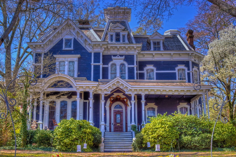 rome, green, bed and breakfast, victorian house, entrance, cityscape, courthouse, 1080P, architectural column, blue, the past, beige, plant, georgia, bushes