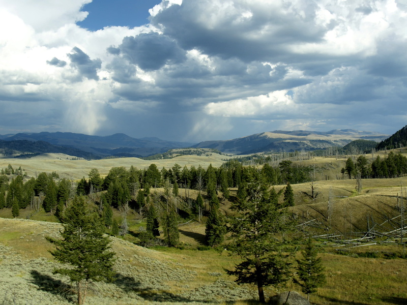 outdoors, thunderstorm, wyoming, day, environment, scenery, dark clouds, landscape, mountain, 2K, weather, non-urban scene, usa, remote, nature, tranquility