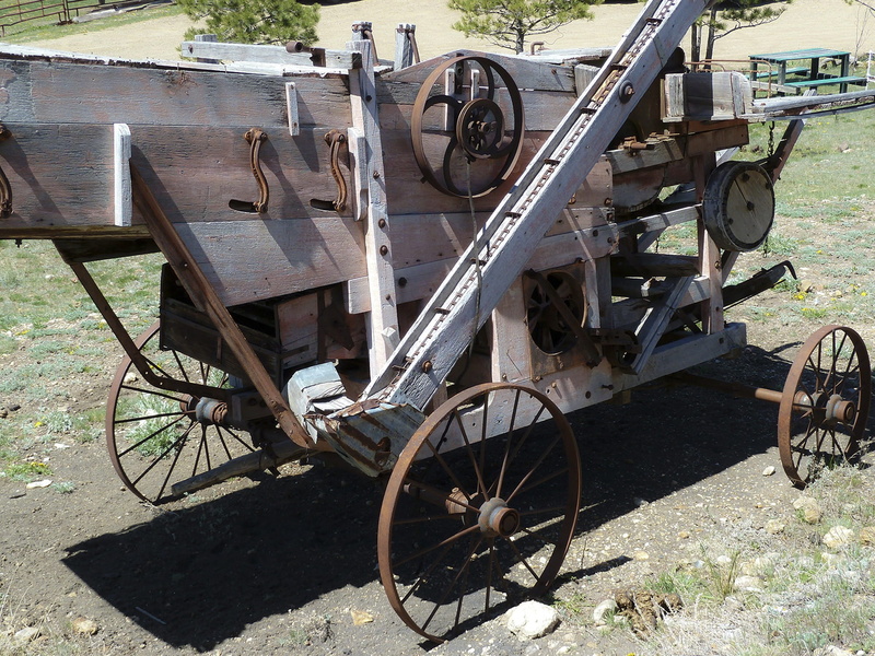obsolete, elizabeth town, wooden, ancient building, run-down, field, mode of transportation, horse cart, buildings, metal, rusty, transportation, western style