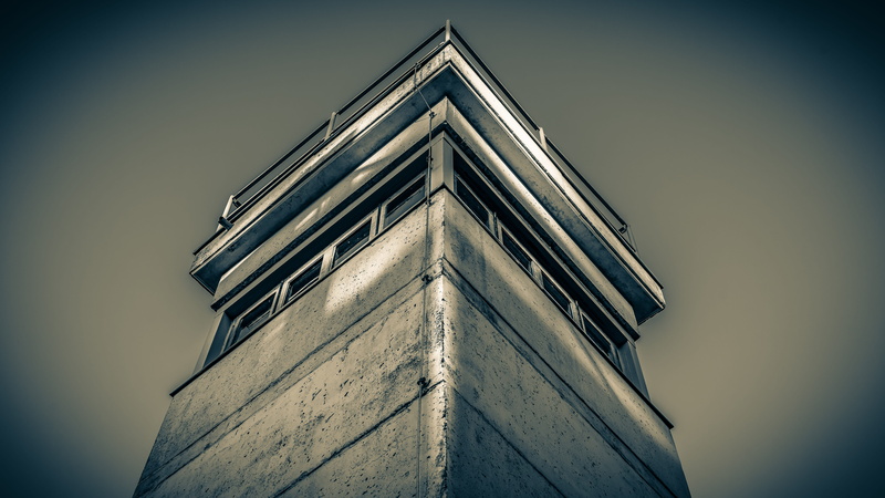 grey, symmetry, building exterior, tall - high, nature, built structure, corner, sky, skyscraper, black and white, tower, modern, day, building, outdoors